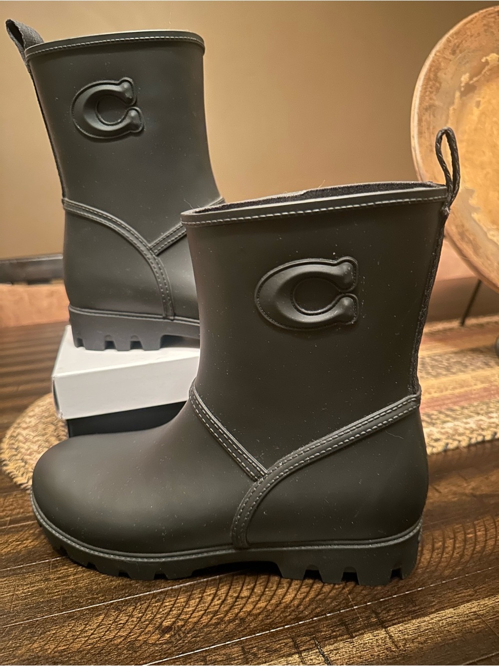 Women's Coach Ryder Rubber Lug Rain Boots